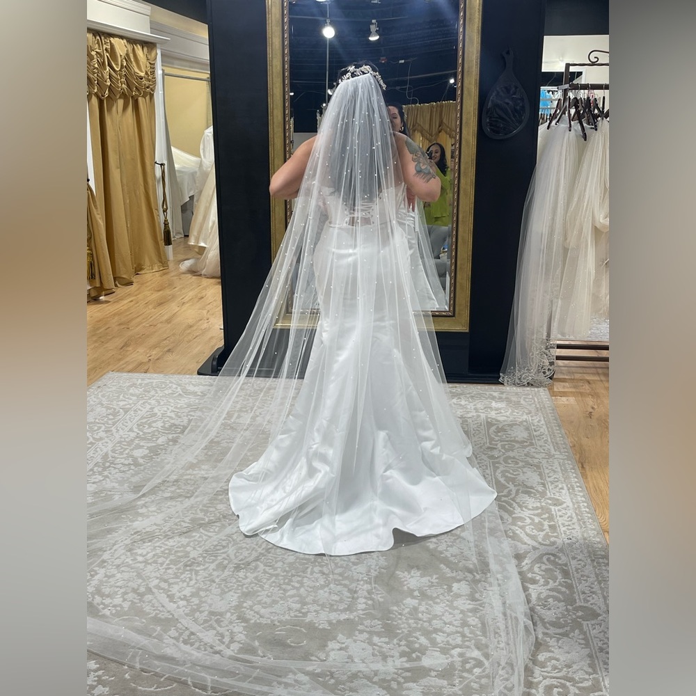 Bridal Veil brand new with Pearl detailing